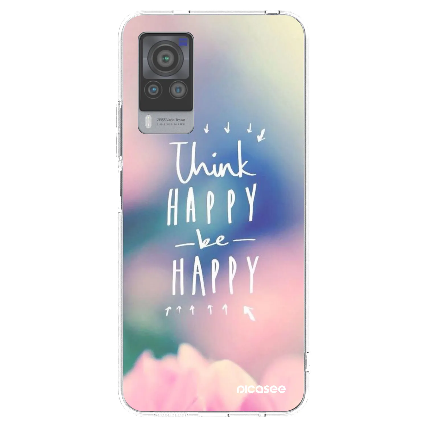 Picasee Vivo X60 Pro 5G Hülle - Transparentes Silikon - Denke positiv!