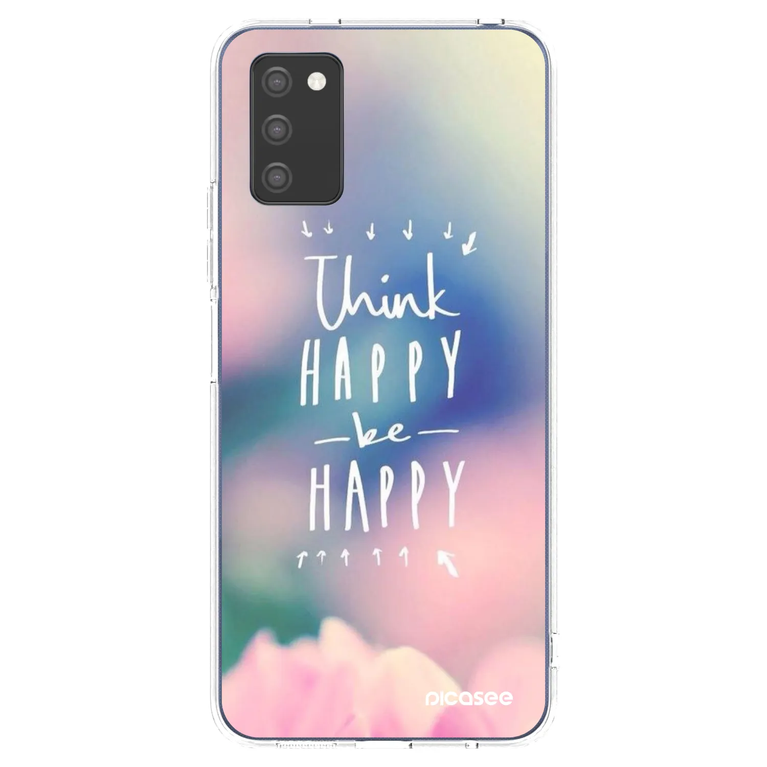 Picasee Samsung Galaxy A03s A037G Hülle - Transparentes Silikon - Denke positiv!