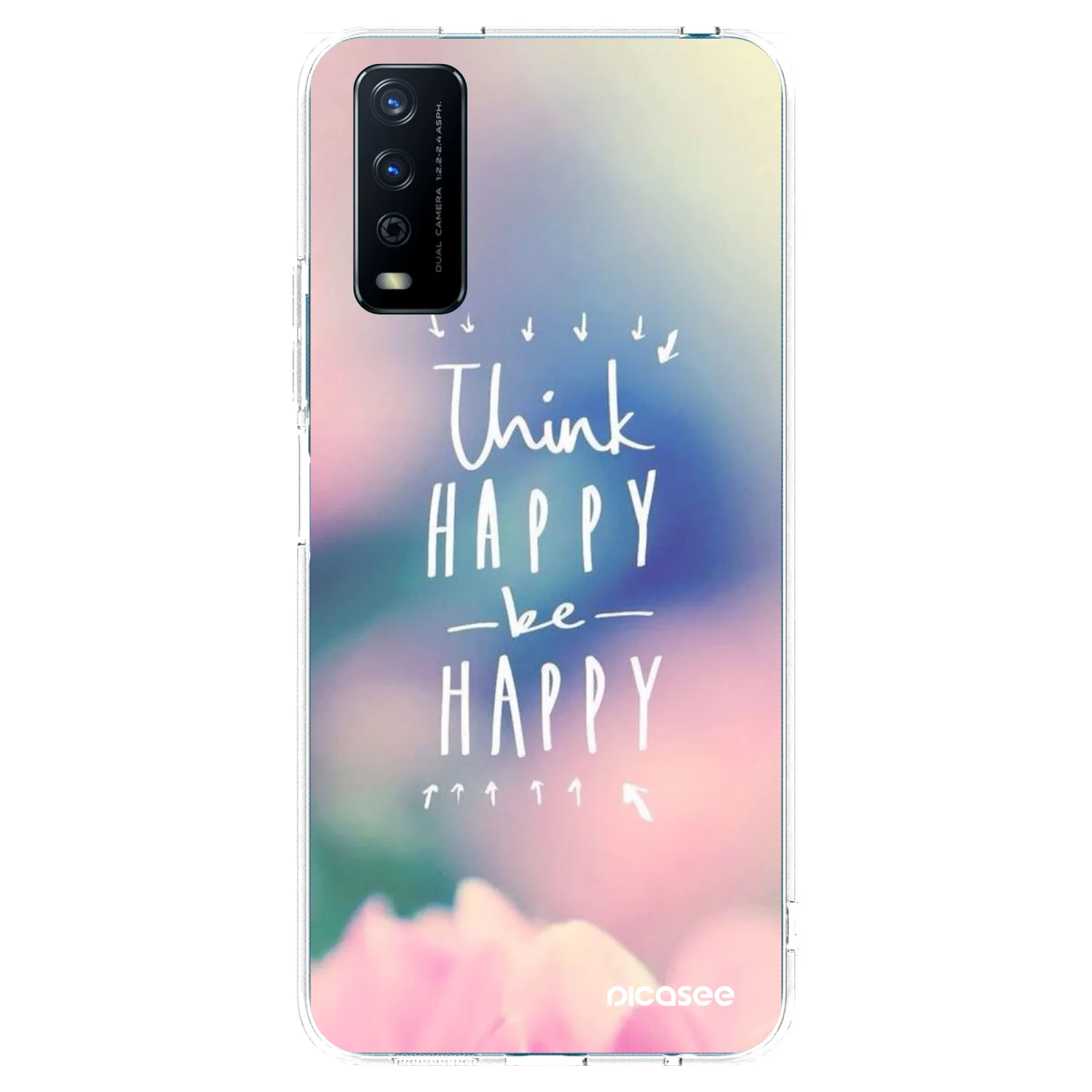Picasee Vivo Y11s Hülle - Transparentes Silikon - Denke positiv!