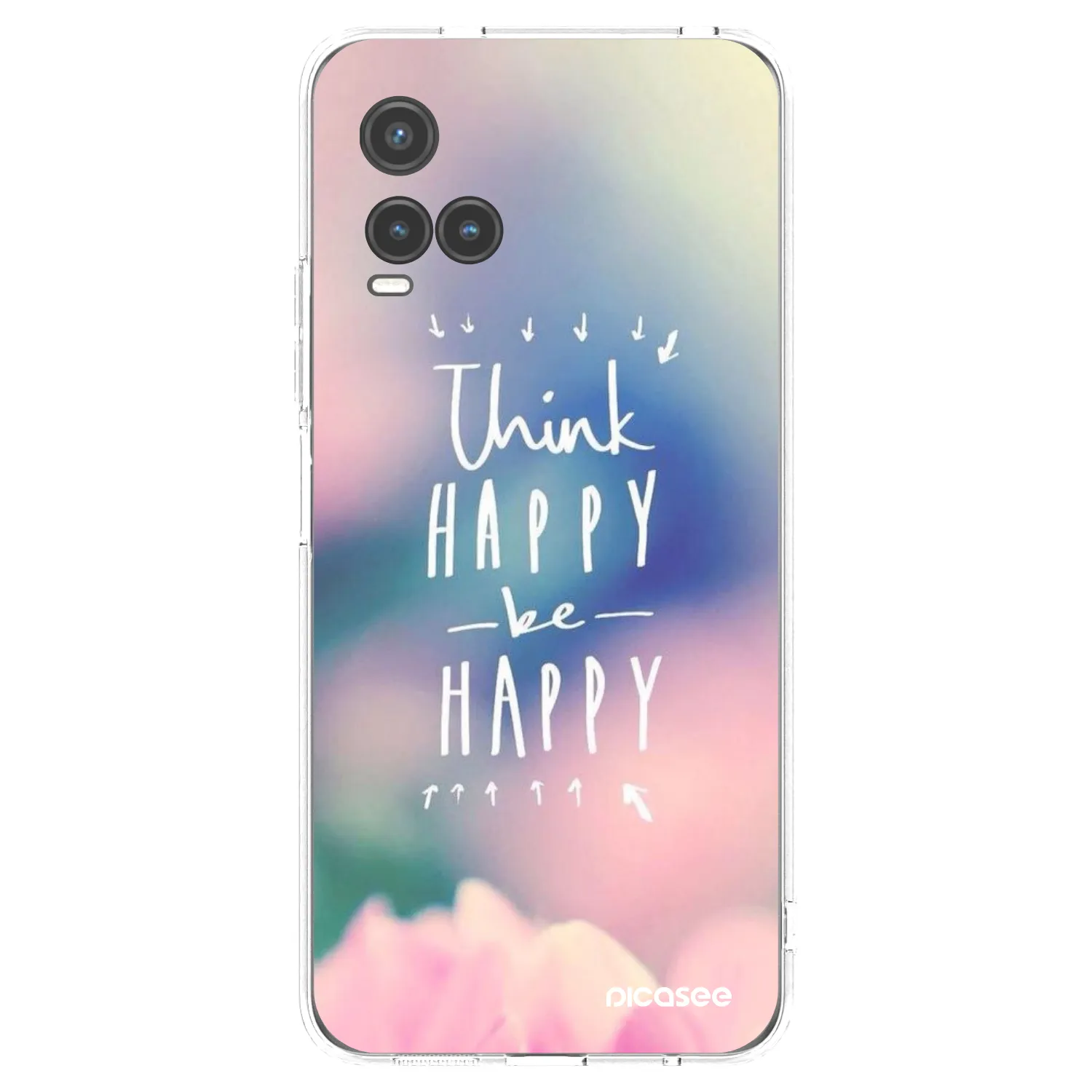 Picasee Vivo Y33s Hülle - Transparentes Silikon - Denke positiv!