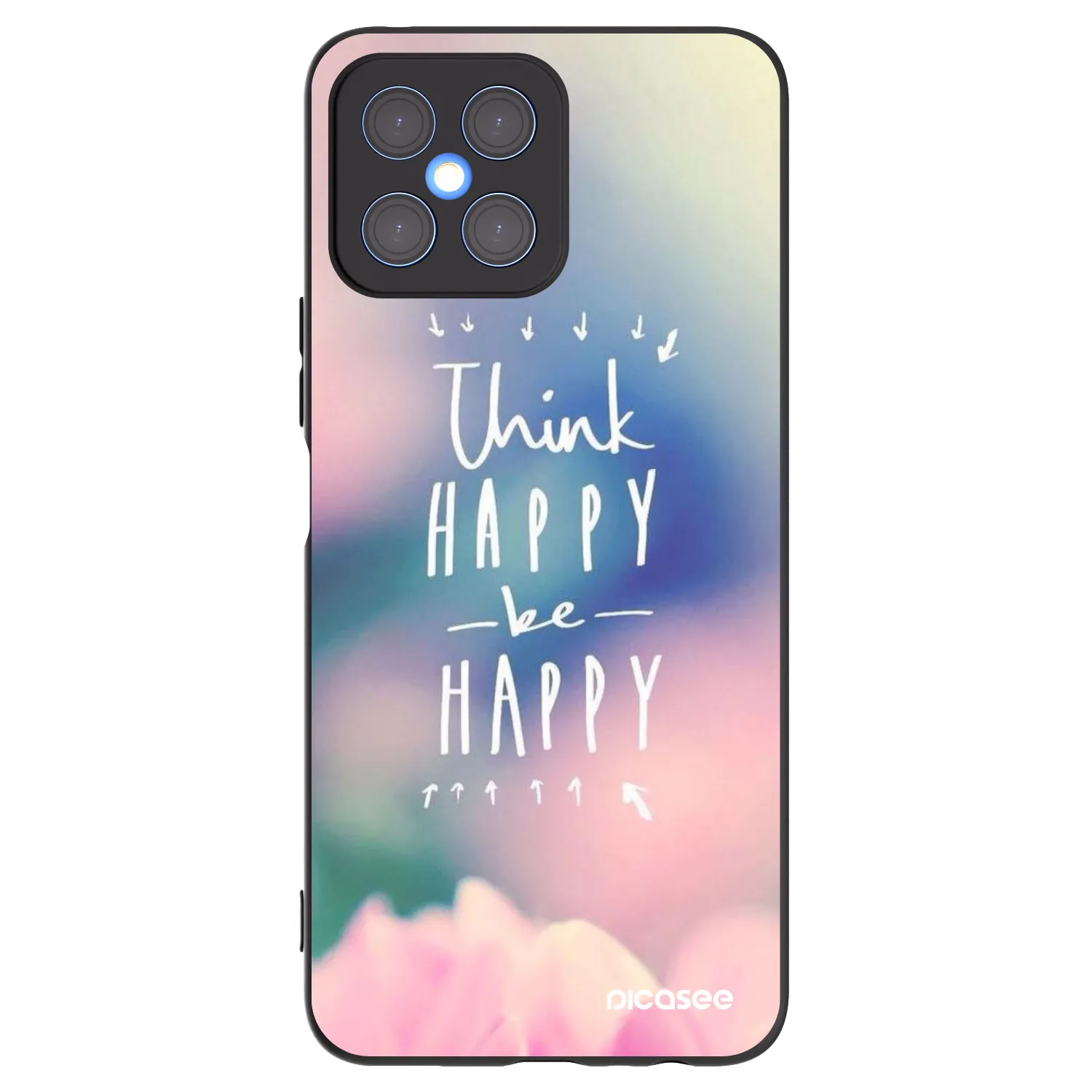 Picasee Honor X8 4G Hülle - Schwarzes Silikon - Denke positiv!