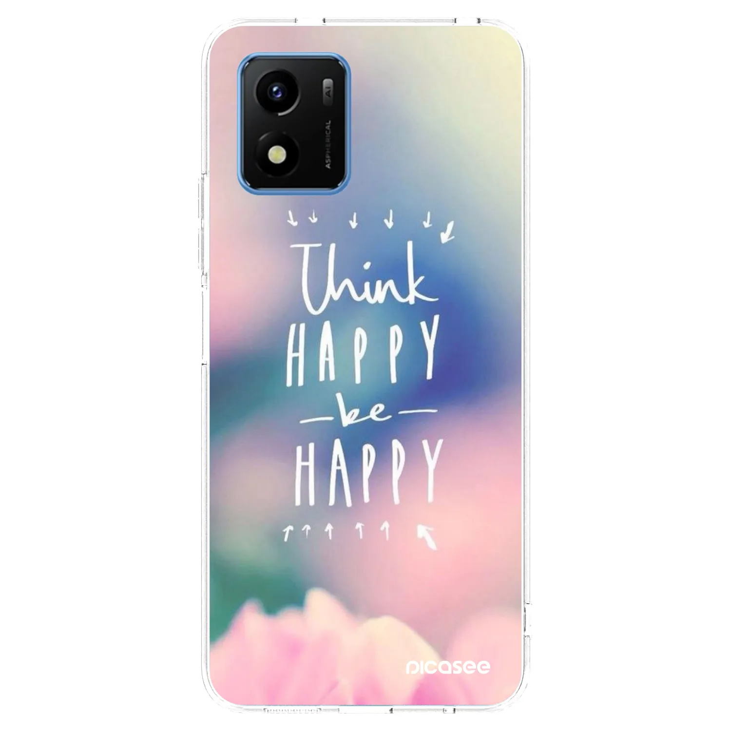Picasee Vivo Y01 Hülle - Transparentes Silikon - Denke positiv!