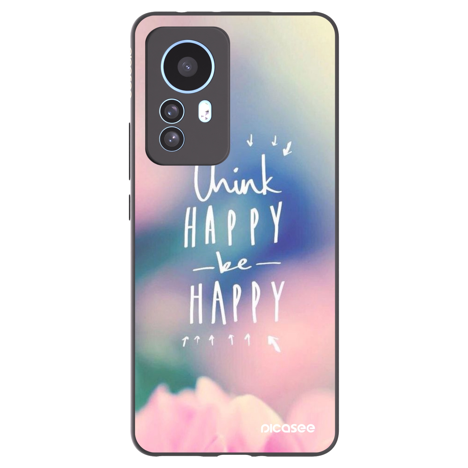 Picasee Xiaomi 12T Hülle - Schwarzes Silikon - Denke positiv!