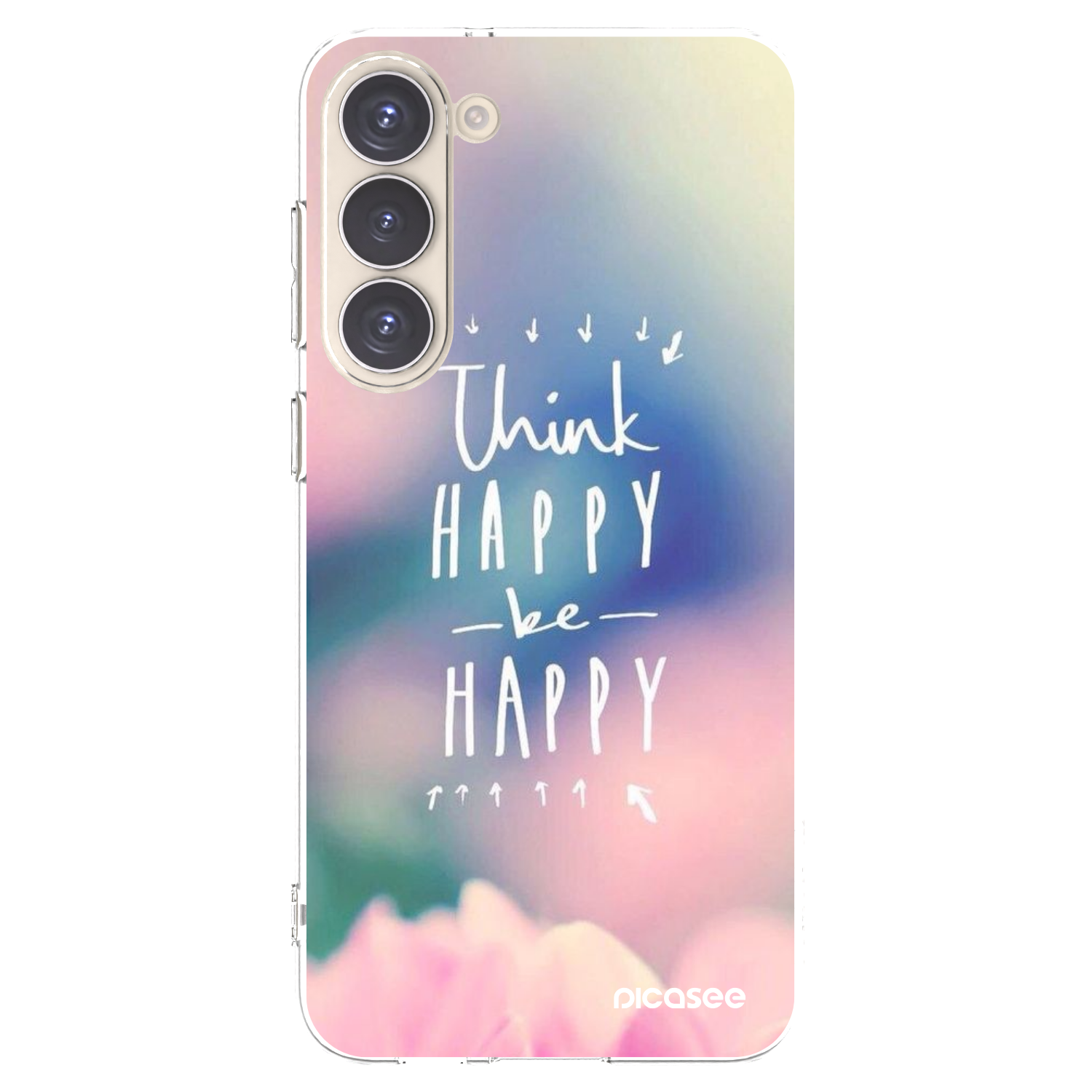 Picasee Samsung Galaxy S23+ 5G Hülle - Transparentes Silikon - Denke positiv!