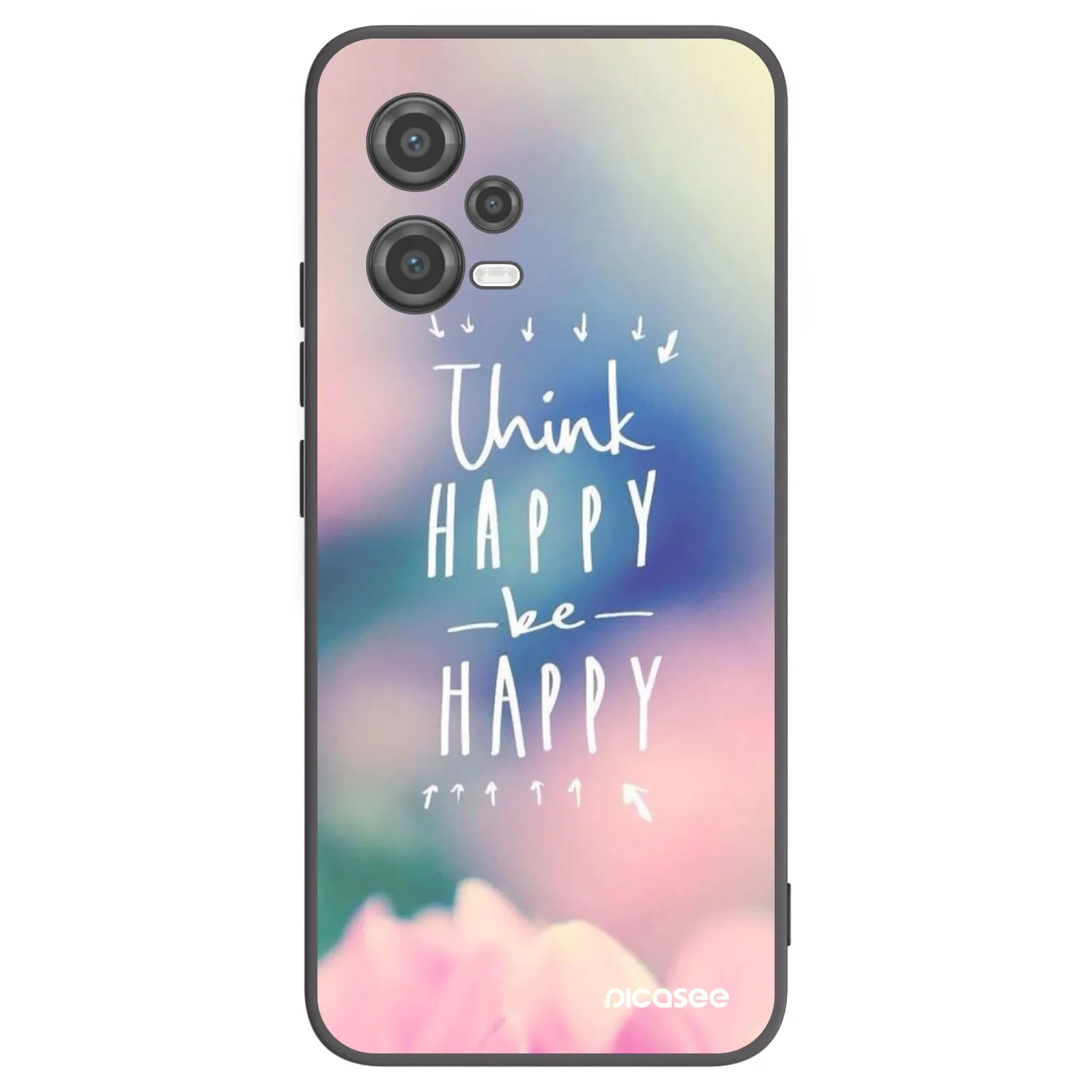 Picasee Xiaomi Poco X5 Hülle - Schwarzes Silikon - Denke positiv!