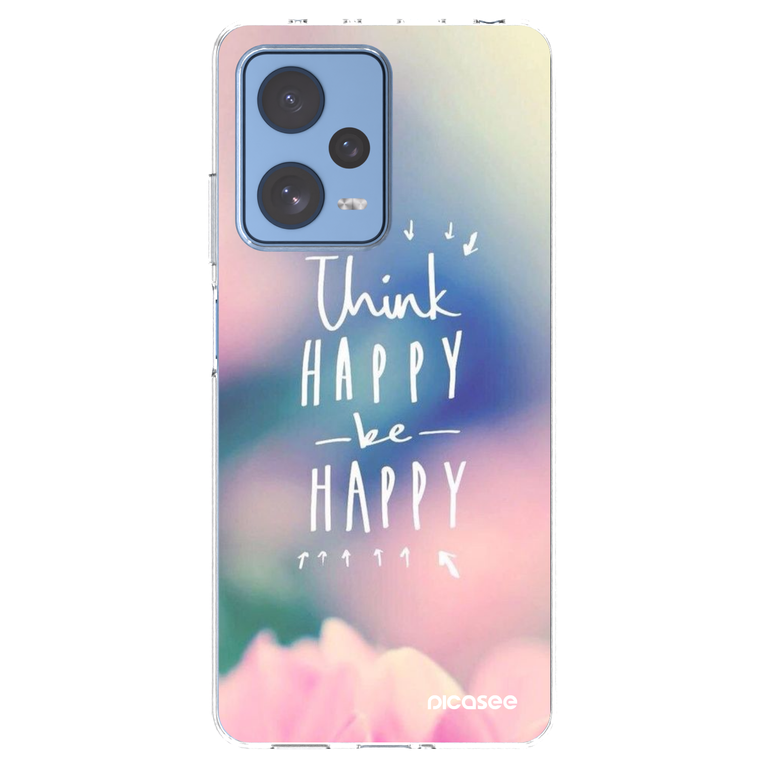 Picasee Xiaomi Redmi Note 12 Pro 5G Hülle - Transparentes Silikon - Denke positiv!