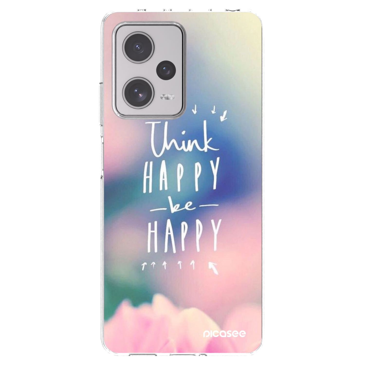 Picasee Xiaomi Redmi Note 12 Pro+ 5G Hülle - Transparentes Silikon - Denke positiv!