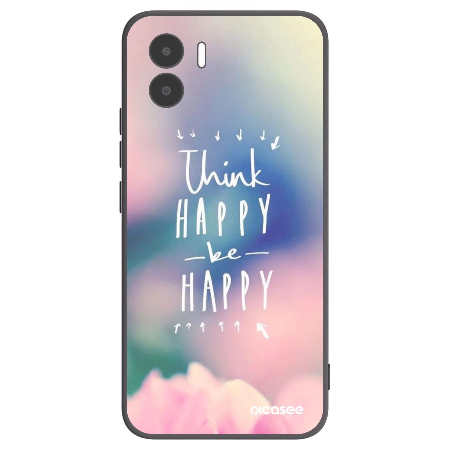 Picasee Xiaomi Redmi A2 Hülle - Schwarzes Silikon - Denke positiv!