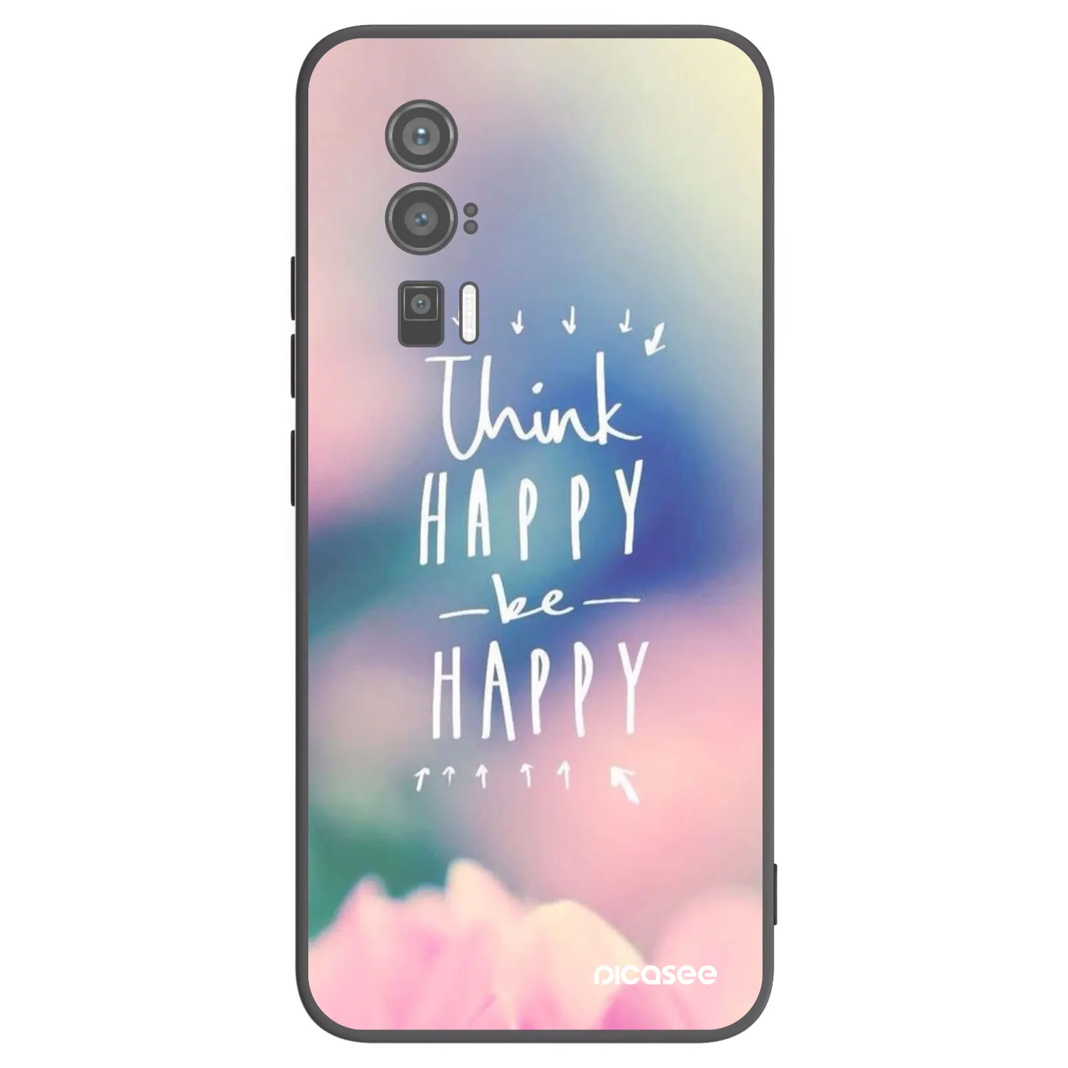 Picasee Xiaomi Poco F5 Pro 5G Hülle - Schwarzes Silikon - Denke positiv!