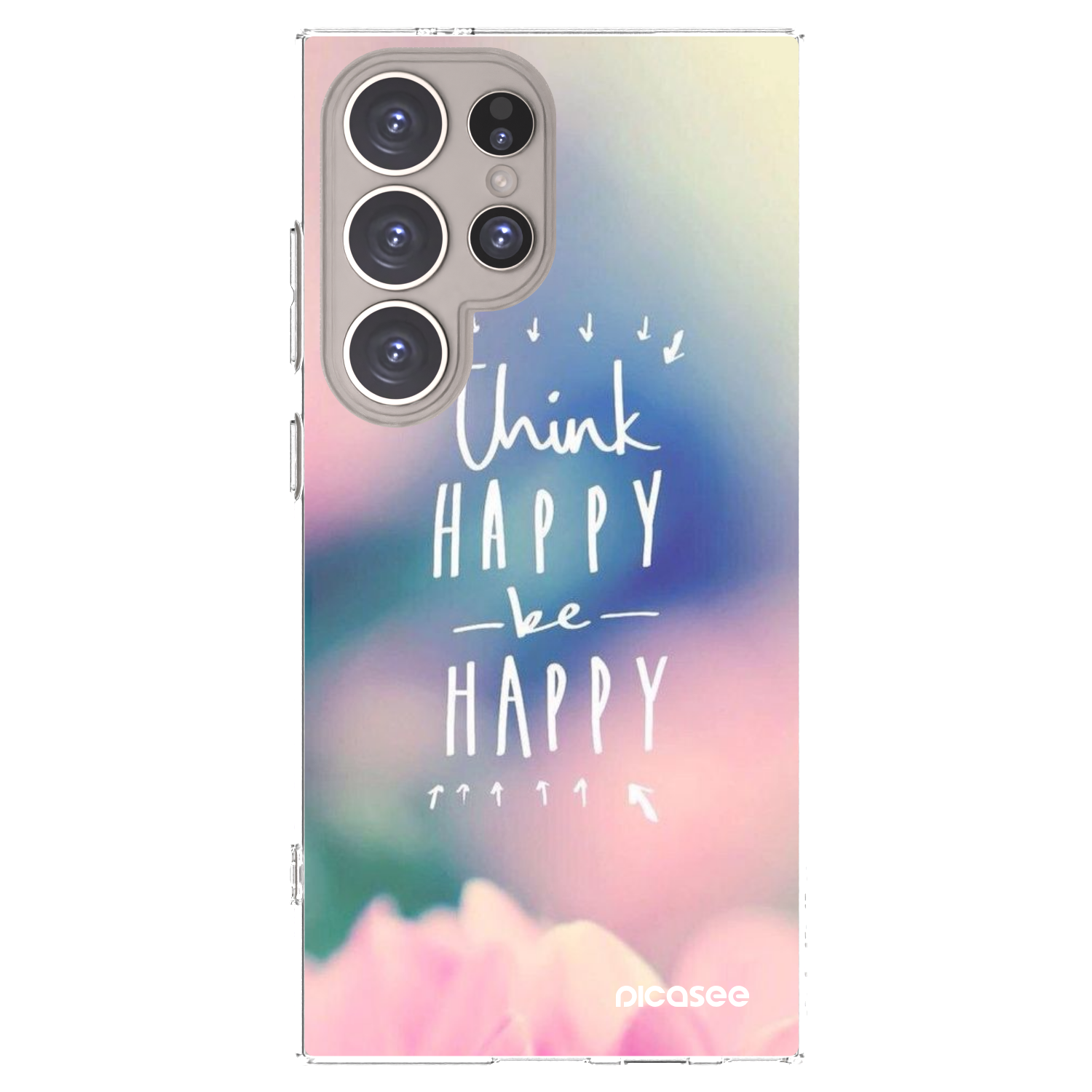 Picasee Samsung Galaxy S24 Ultra S928B 5G Hülle - Transparentes Silikon - Denke positiv!