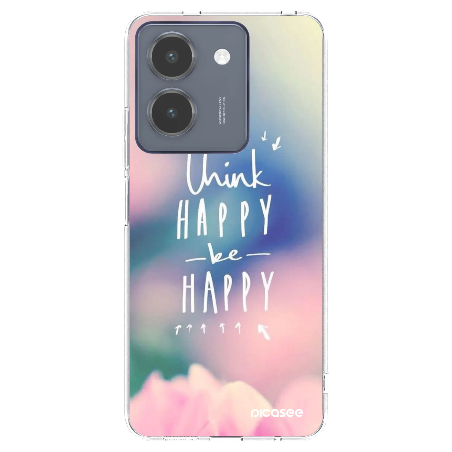 Picasee Vivo Y36 4G Hülle - Transparentes Silikon - Denke positiv!