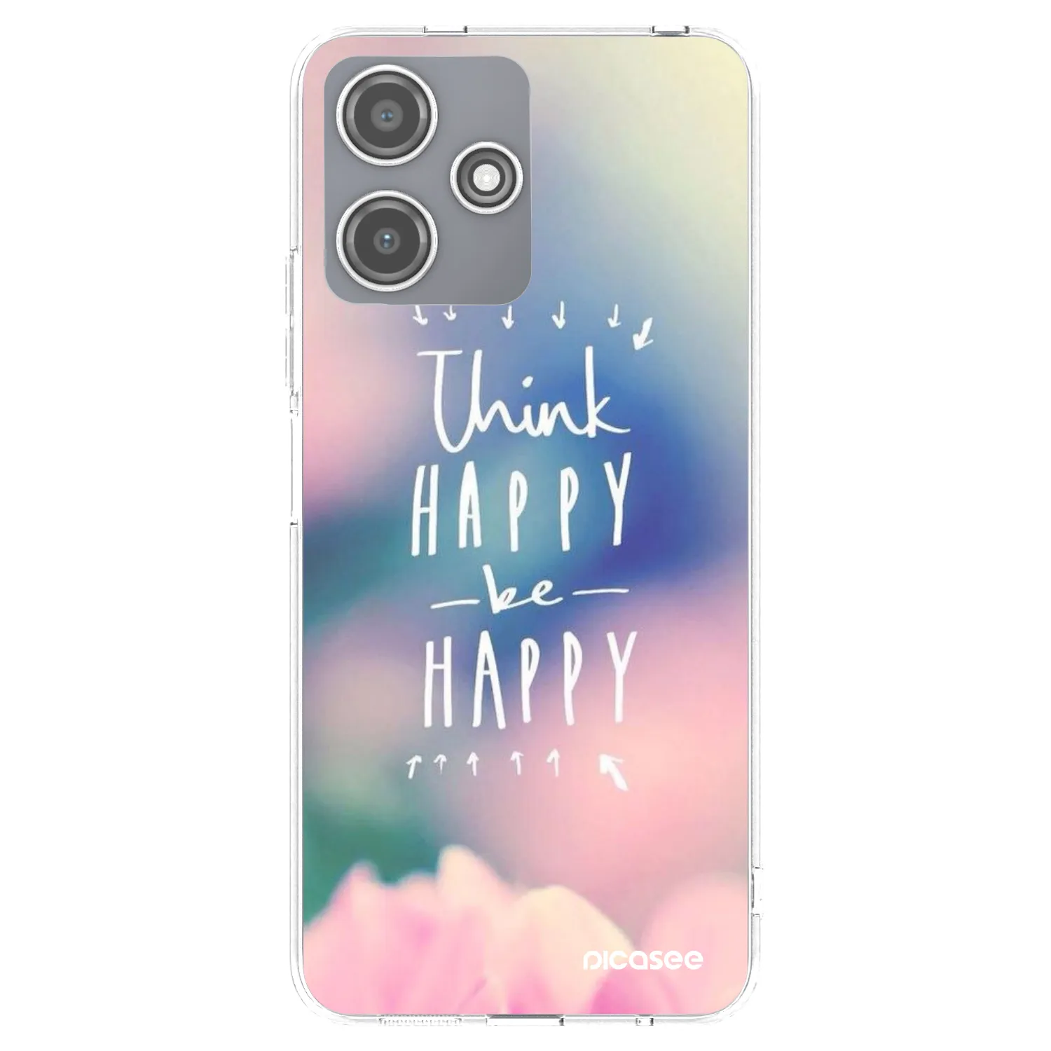 Picasee Xiaomi Redmi 12 5G Hülle - Transparentes Silikon - Denke positiv!