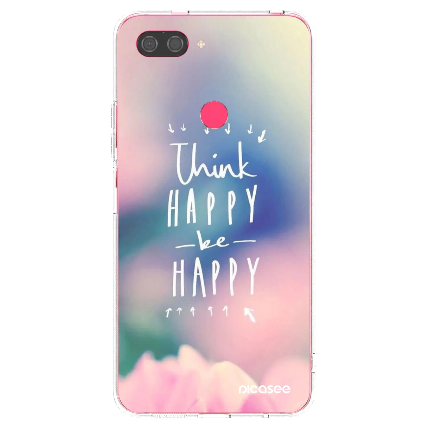 Picasee Xiaomi Mi 8 Lite Hülle - Transparentes Silikon - Denke positiv!