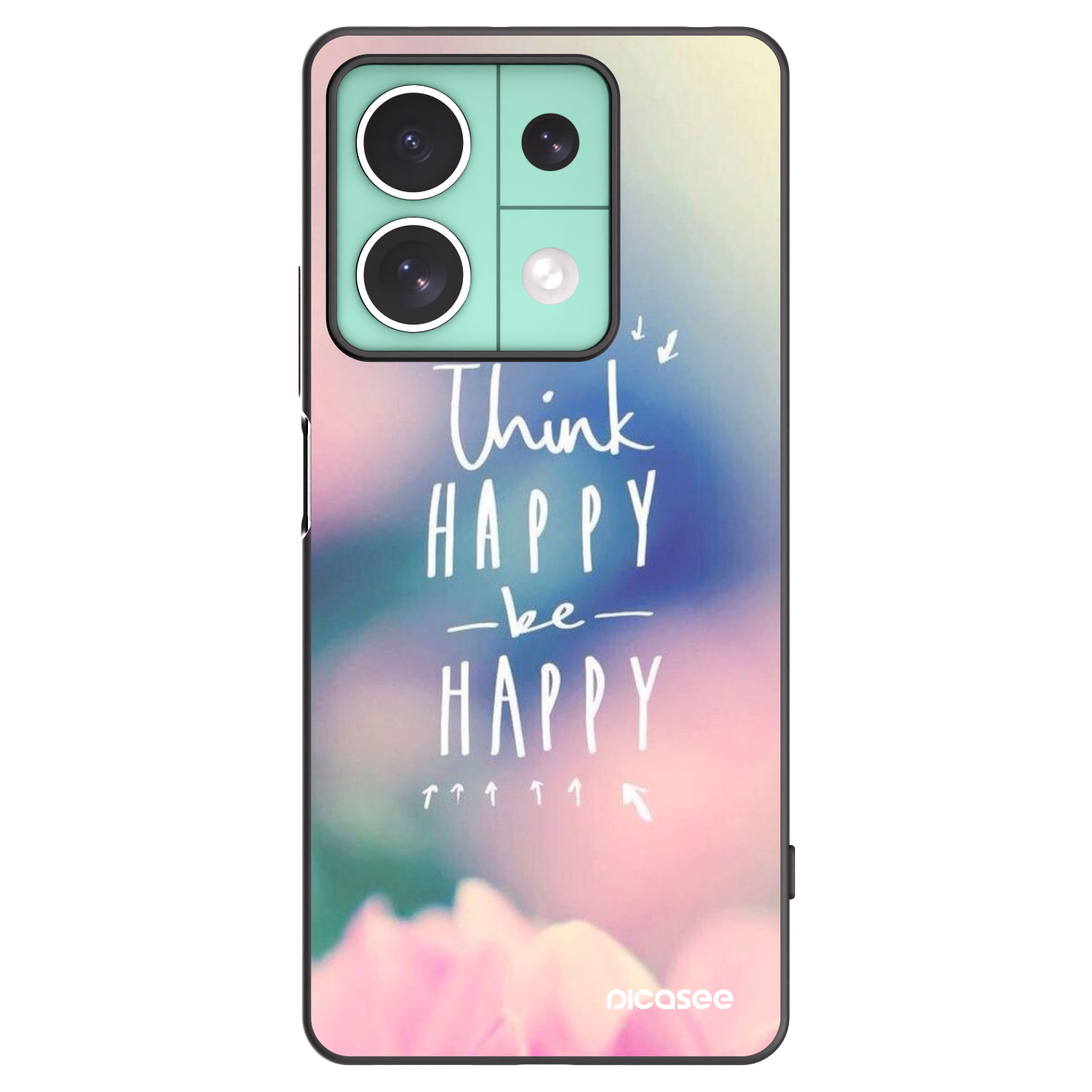 Picasee Xiaomi Redmi Note 13 5G Hülle - Schwarzes Silikon - Denke positiv!