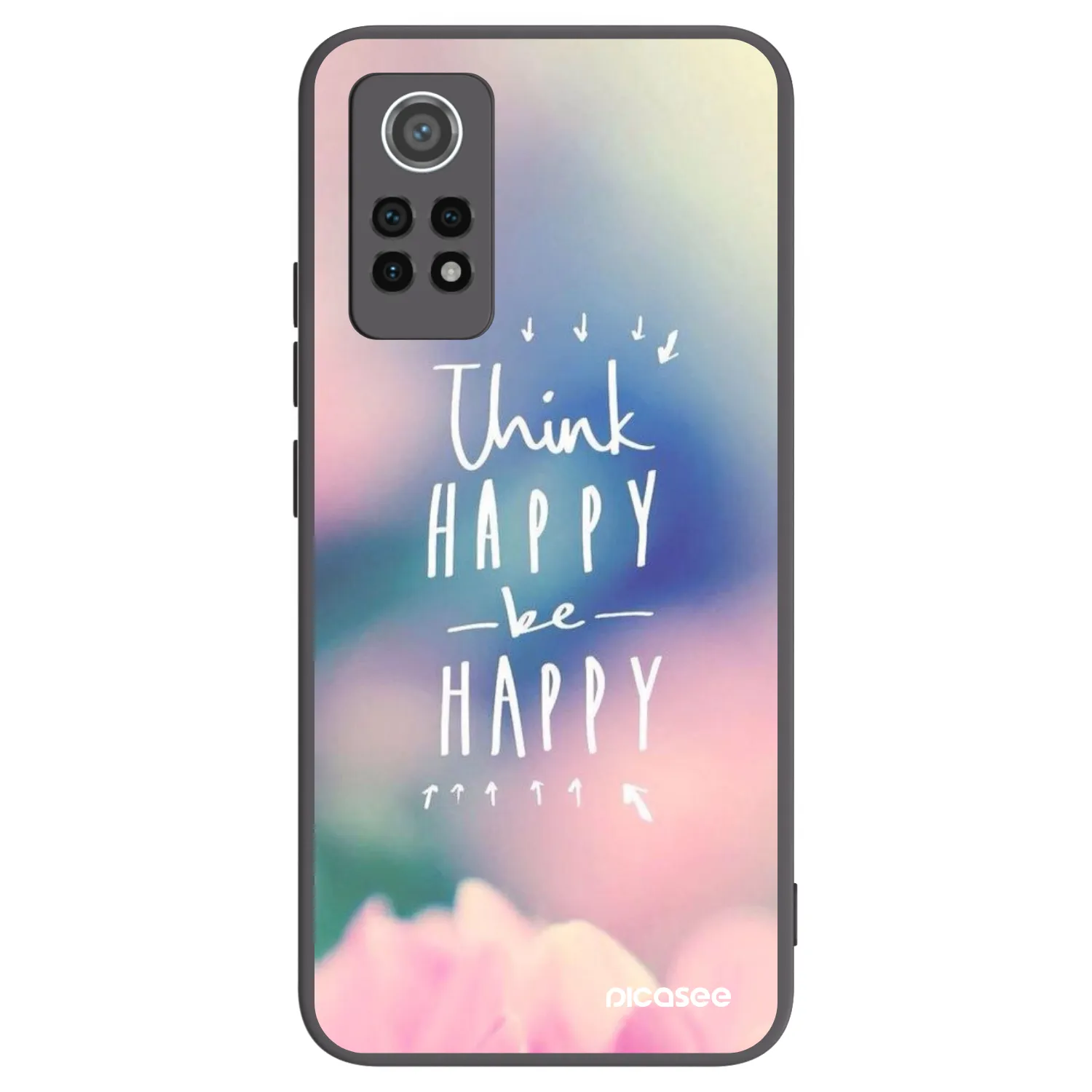 Picasee Xiaomi Redmi Note 12 Pro 4G Hülle - Schwarzes Silikon - Denke positiv!