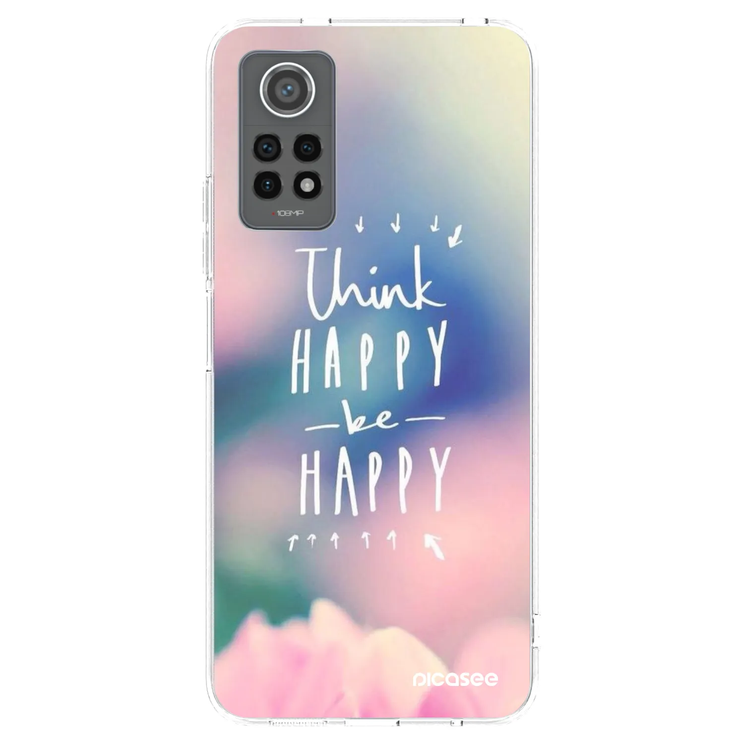 Picasee Xiaomi Redmi Note 12 Pro 4G Hülle - Transparentes Silikon - Denke positiv!
