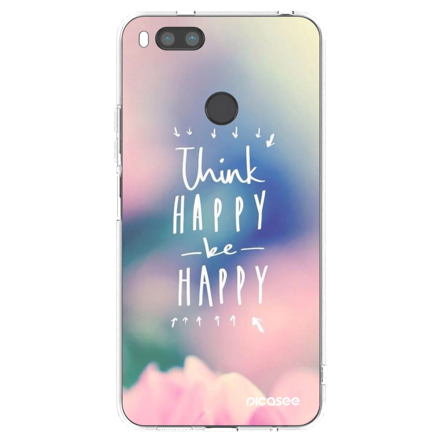 Picasee Xiaomi Mi A1 Global Hülle - Transparentes Silikon - Denke positiv!