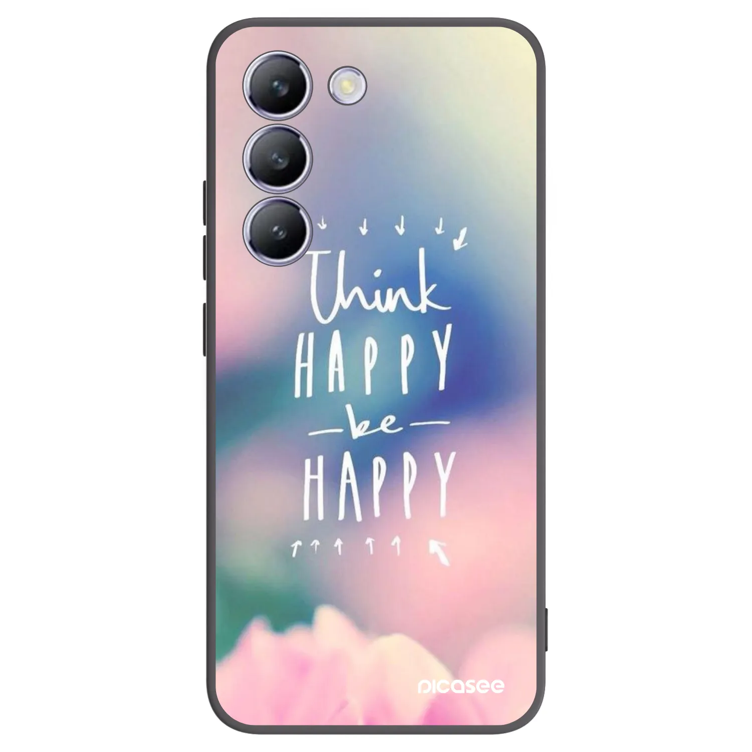 Picasee Vivo V40 SE 5G Hülle - Schwarzes Silikon - Denke positiv!