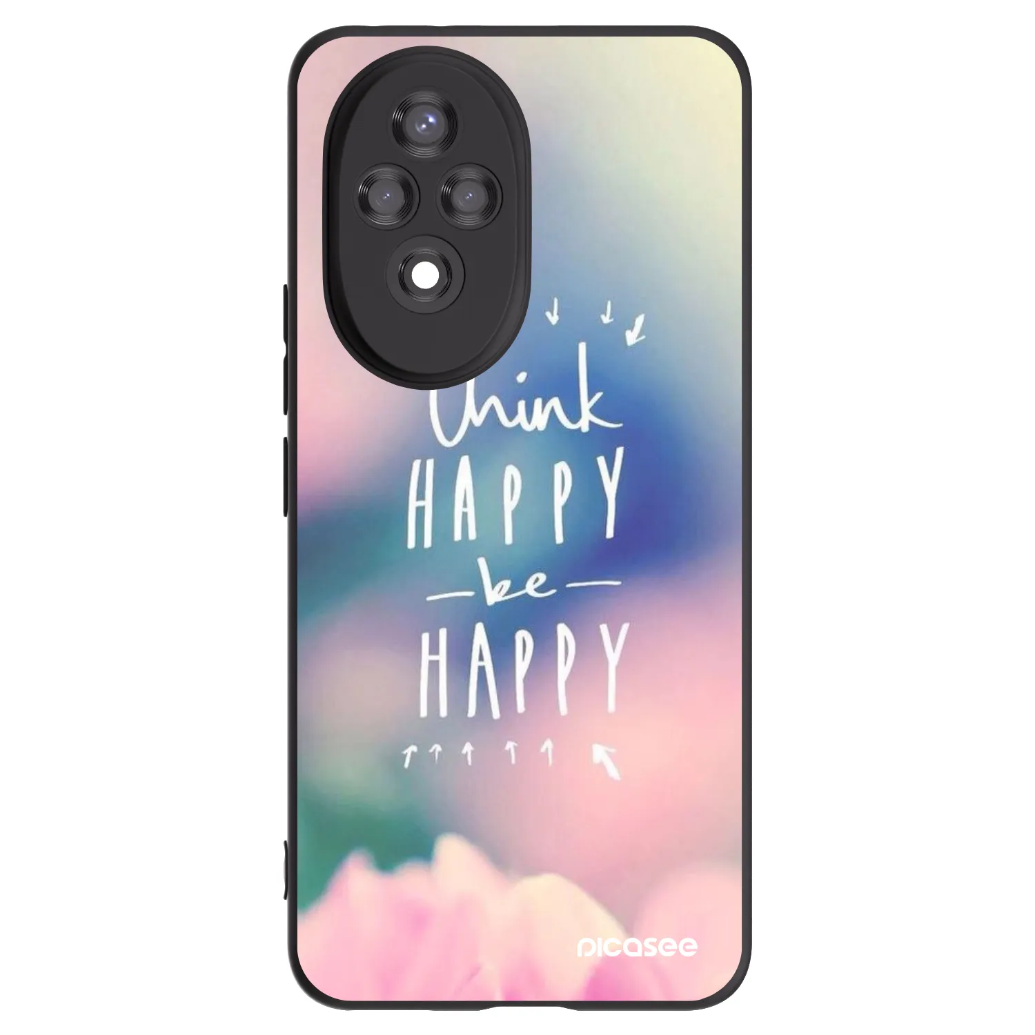 Picasee Honor 200 Pro 5G Hülle - Schwarzes Silikon - Denke positiv!