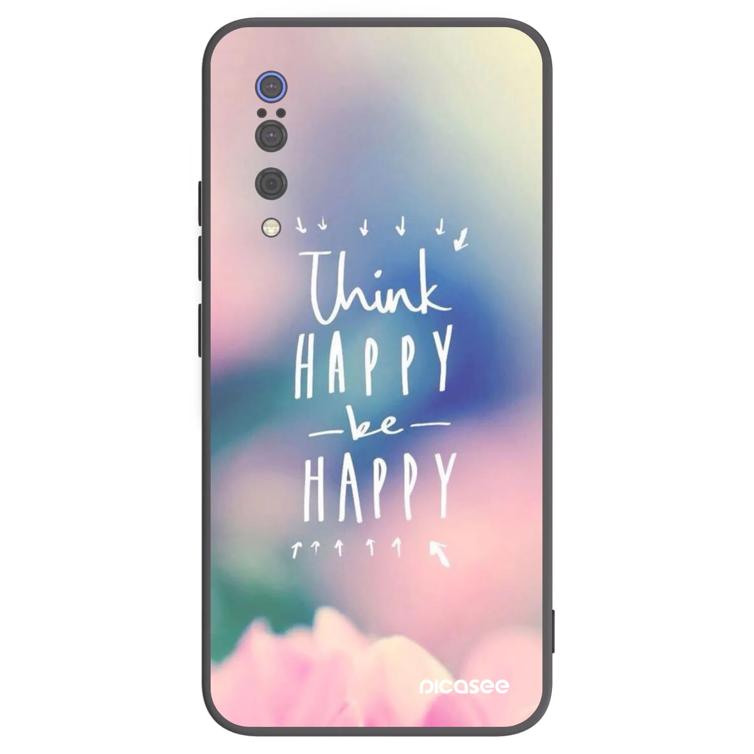 Picasee Xiaomi Mi 9 Hülle - Schwarzes Silikon - Denke positiv!
