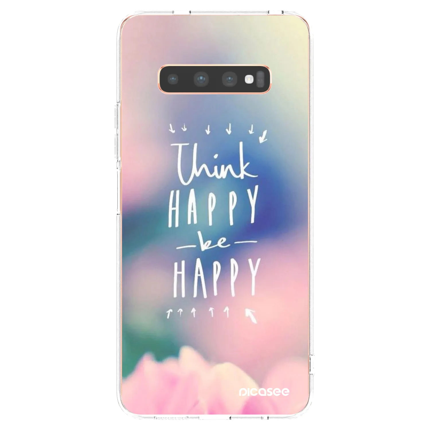 Picasee Samsung Galaxy S10 Plus G975 Hülle - Transparentes Silikon - Denke positiv!