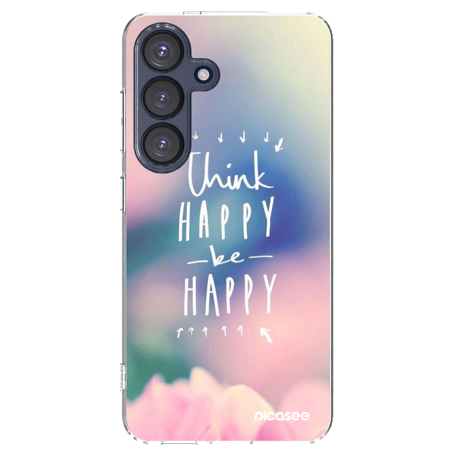 Picasee Samsung Galaxy S25 5G Hülle - Transparentes Silikon - Denke positiv!