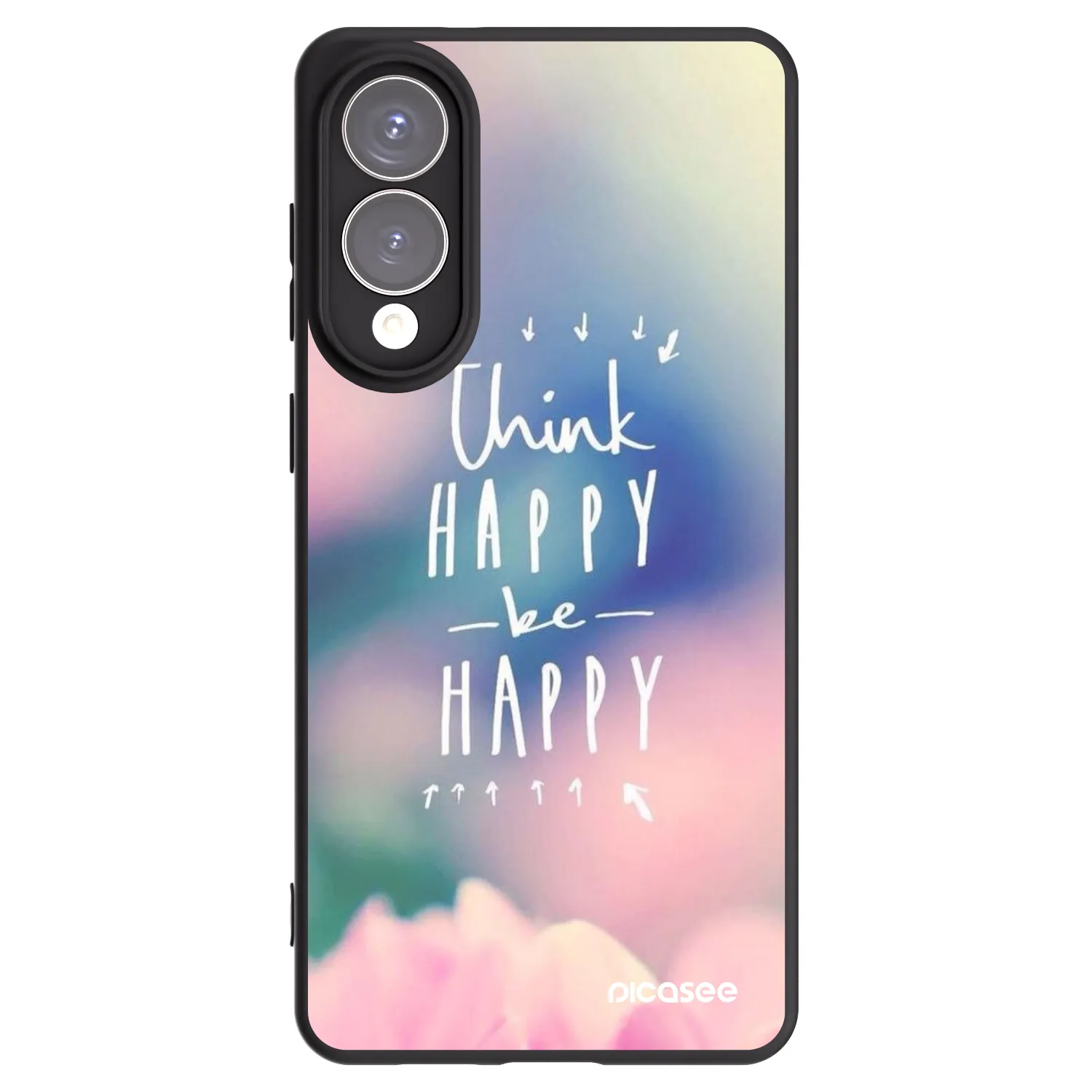Picasee Samsung Galaxy S25 Edge 5G Hülle - Schwarzes Silikon - Denke positiv!