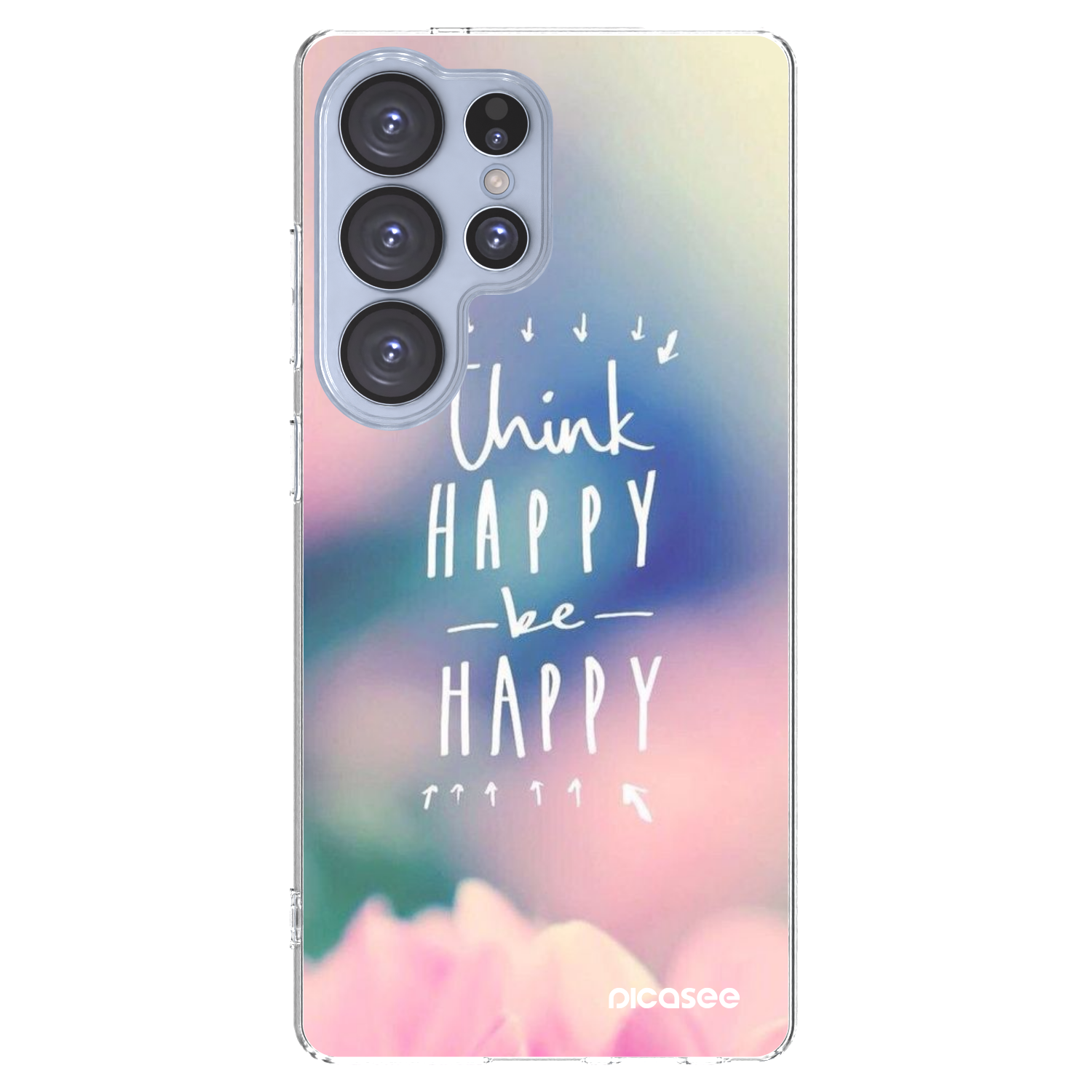Picasee Samsung Galaxy S25 Ultra 5G Hülle - Transparentes Silikon - Denke positiv!