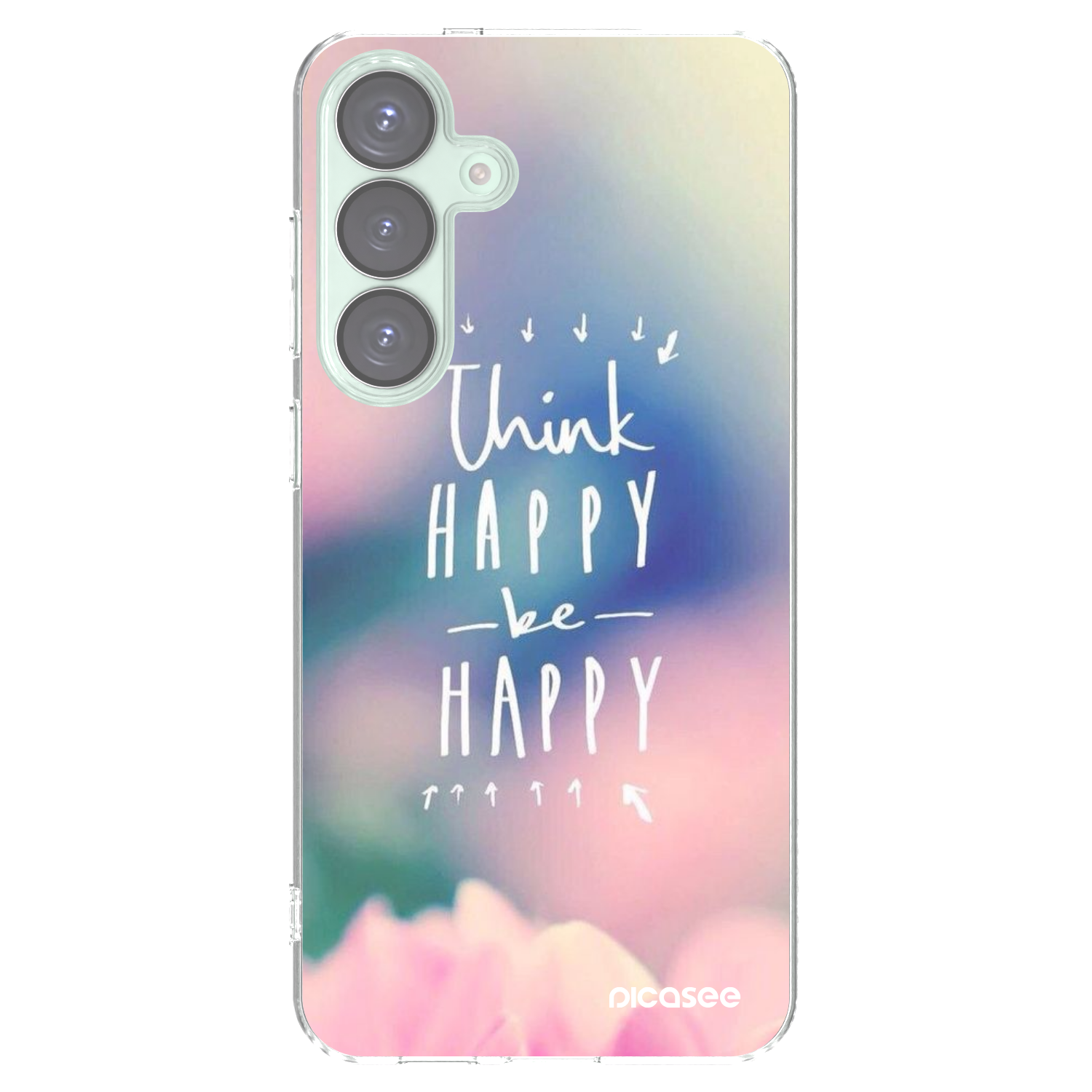 Picasee Samsung Galaxy S25+ 5G Hülle - Transparentes Silikon - Denke positiv!