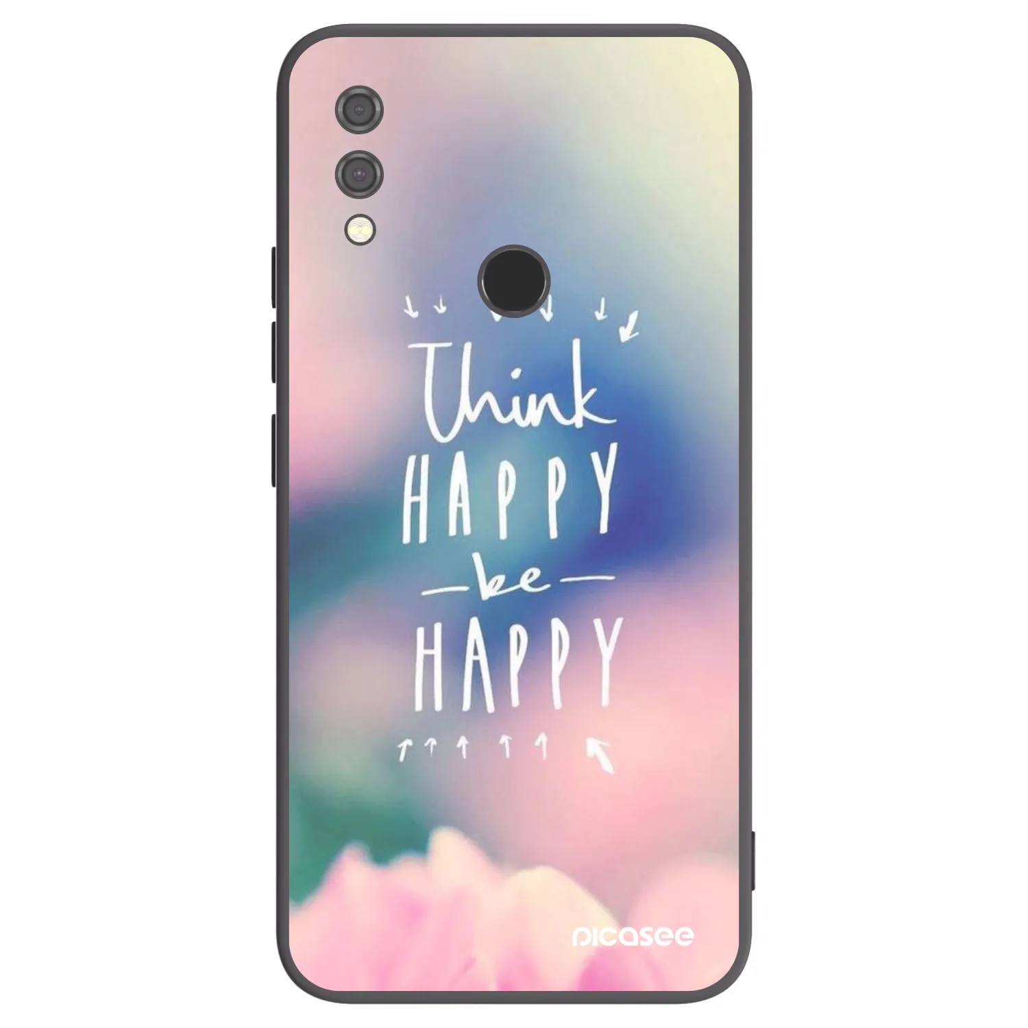 Picasee Xiaomi Redmi Note 7 Hülle - Schwarzes Silikon - Denke positiv!