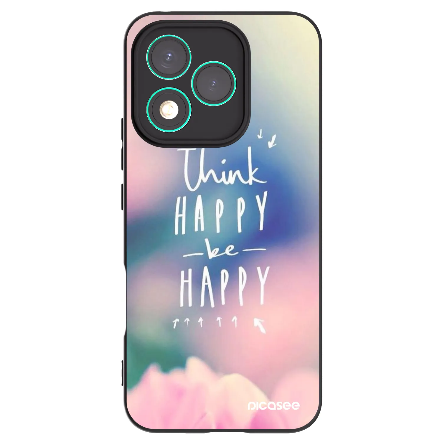 Picasee Honor 400 Lite 5G Hülle - Schwarzes Silikon - Denke positiv!