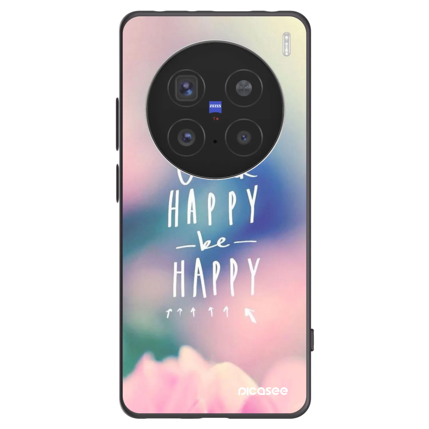 Picasee Vivo X200 Pro Hülle - Schwarzes Silikon - Denke positiv!