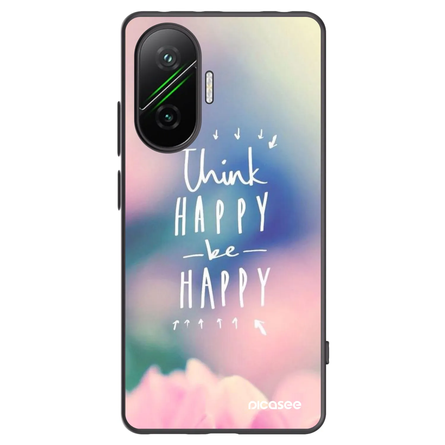 Picasee Xiaomi Poco F7 Pro 5G Hülle - Schwarzes Silikon - Denke positiv!