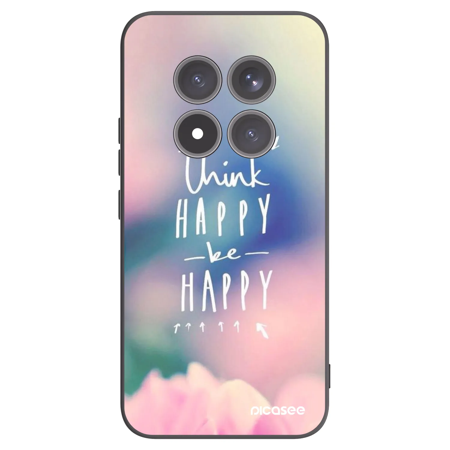 Picasee Xiaomi Redmi Note 15 Pro+ Hülle - Schwarzes Silikon - Denke positiv!