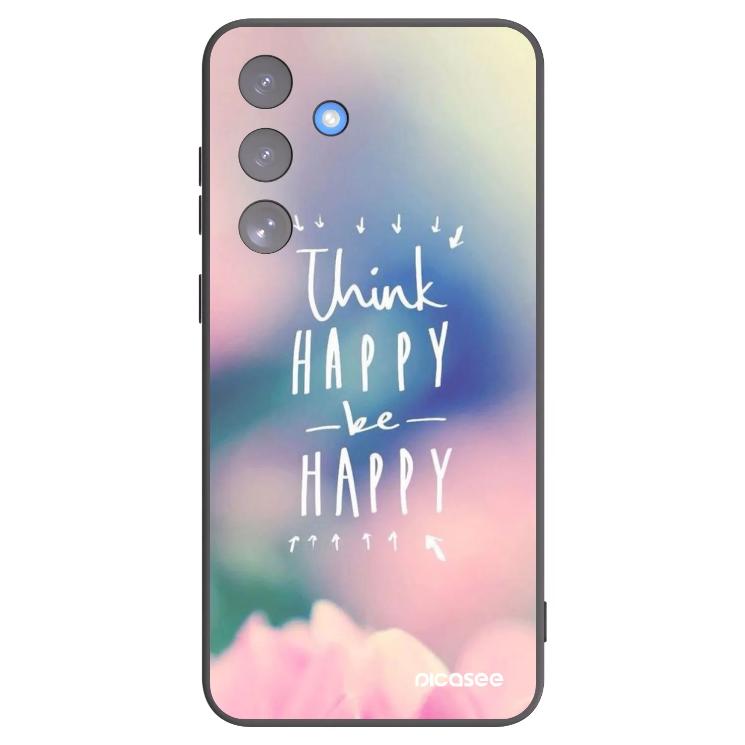 Picasee Samsung Galaxy S25 FE 5G Hülle - Schwarzes Silikon - Denke positiv!