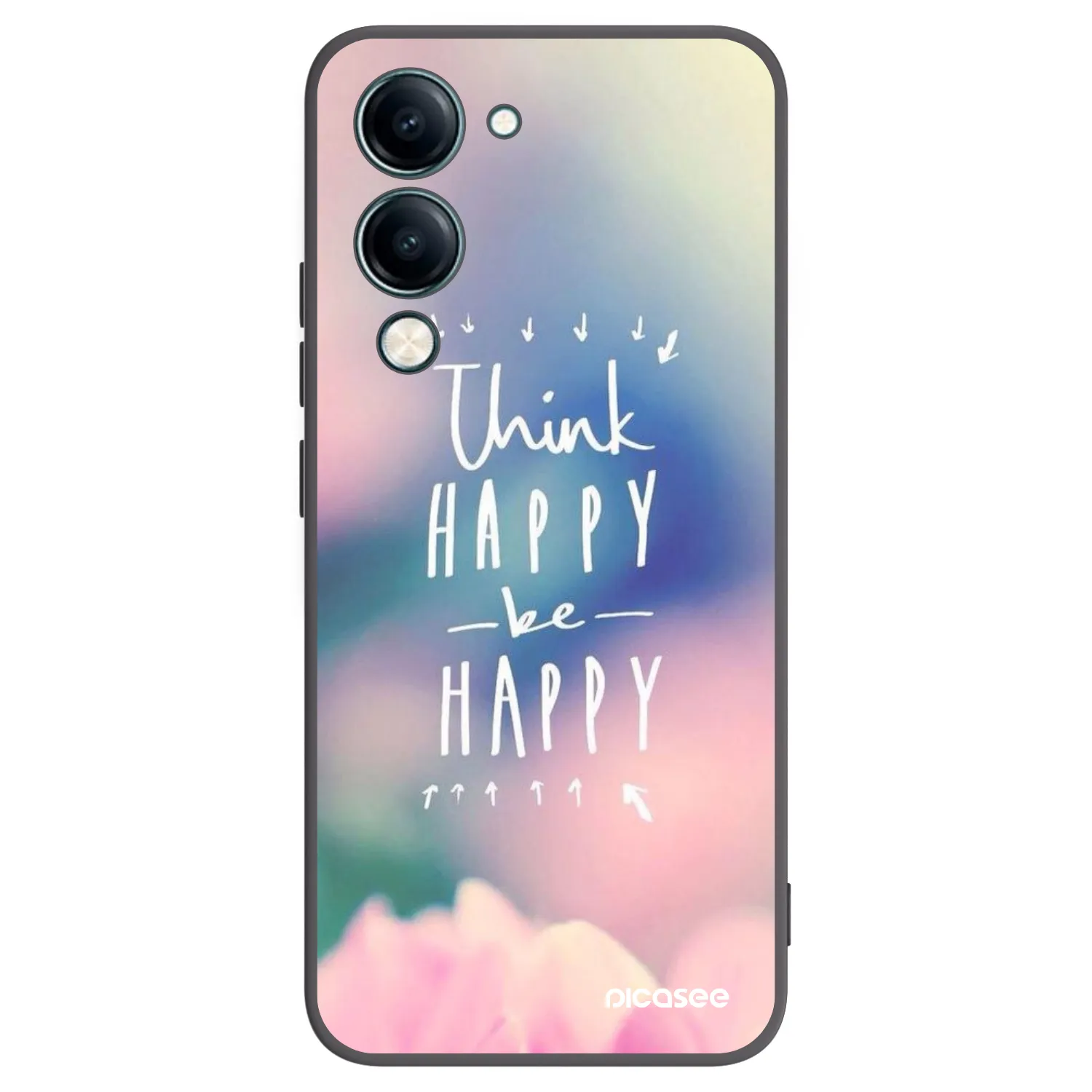 Picasee Vivo Y29s 5G Hülle - Schwarzes Silikon - Denke positiv!