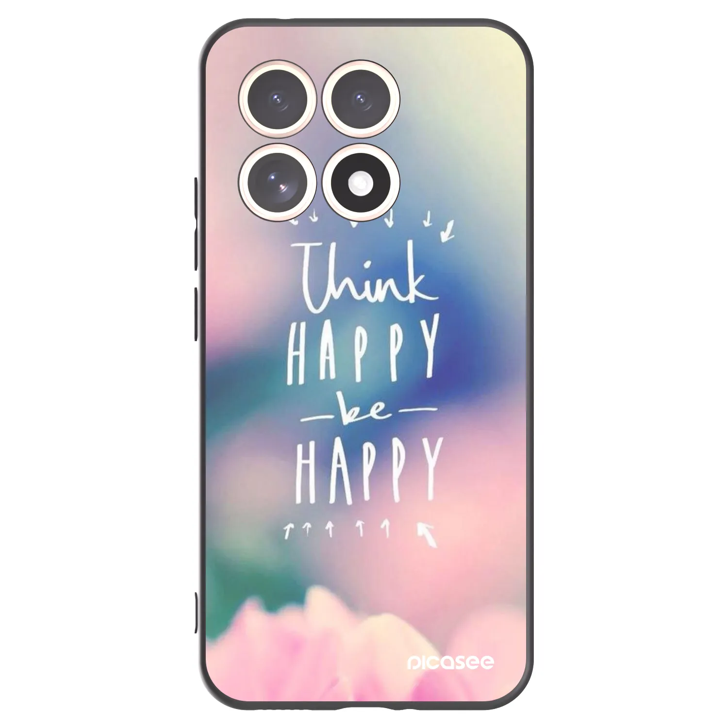 Picasee Xiaomi 15T Hülle - Schwarzes Silikon - Denke positiv!