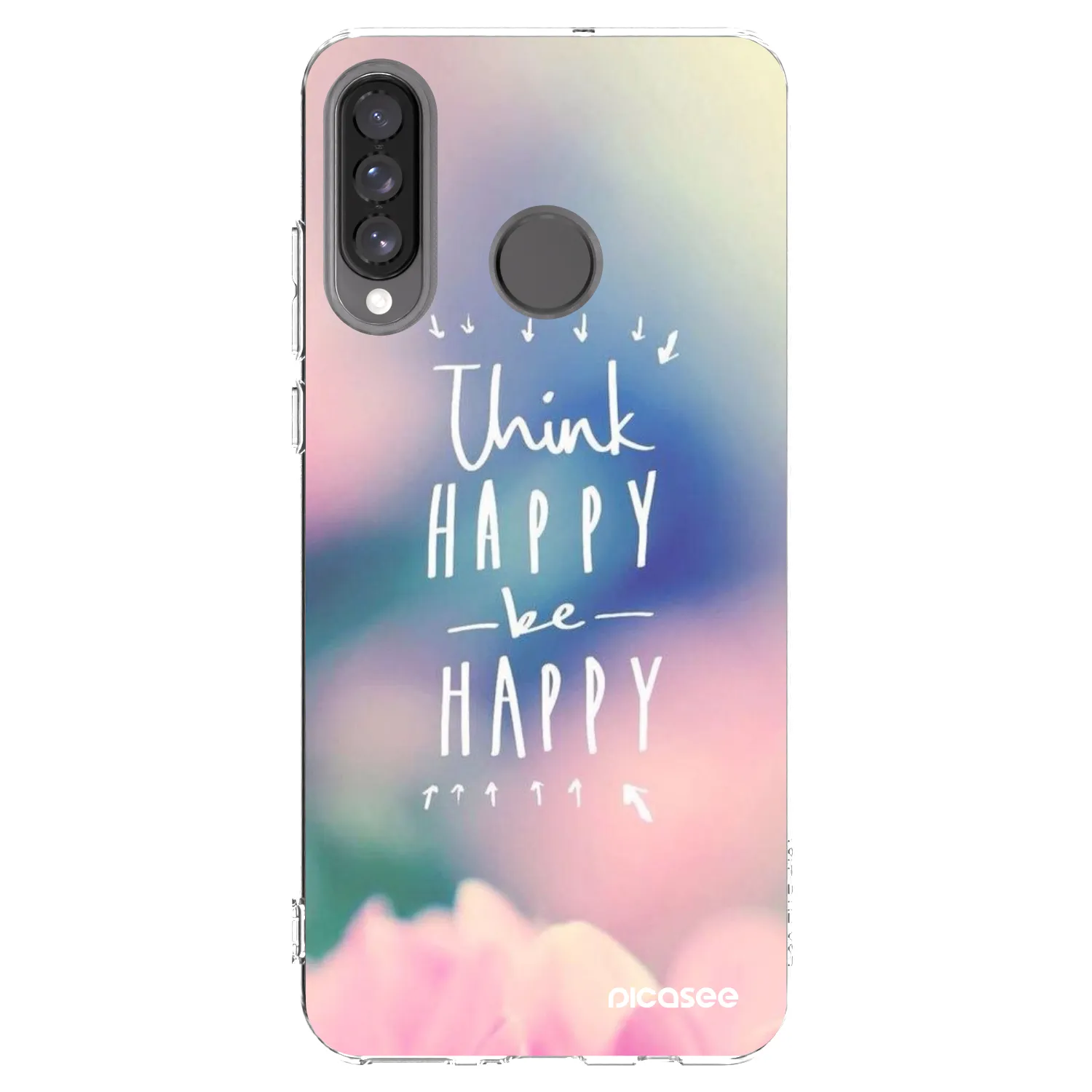 Picasee Huawei P30 Lite Hülle - Transparentes Silikon - Denke positiv!