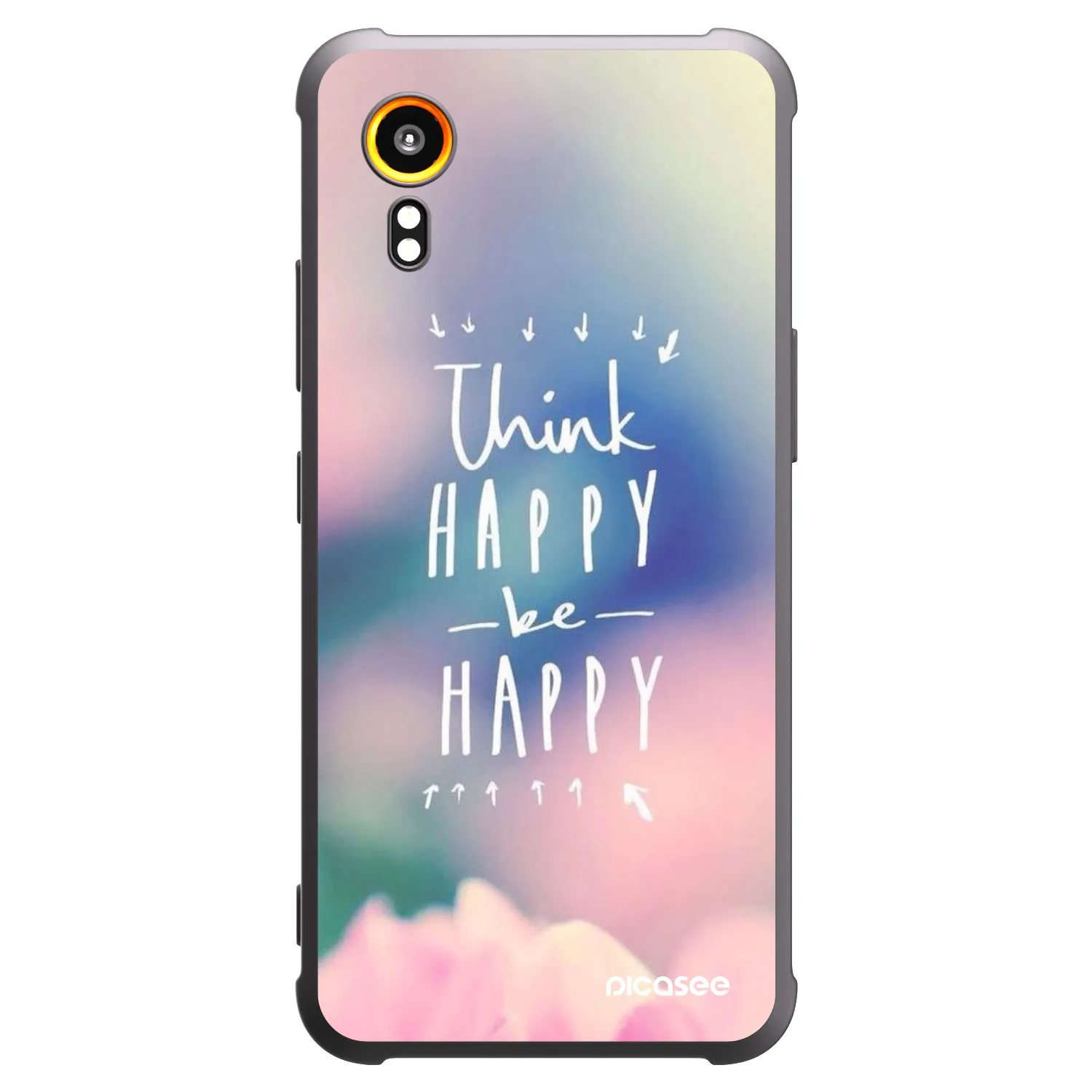 Picasee Samsung Galaxy Xcover 7 Hülle - Schwarzes Silikon - Denke positiv!
