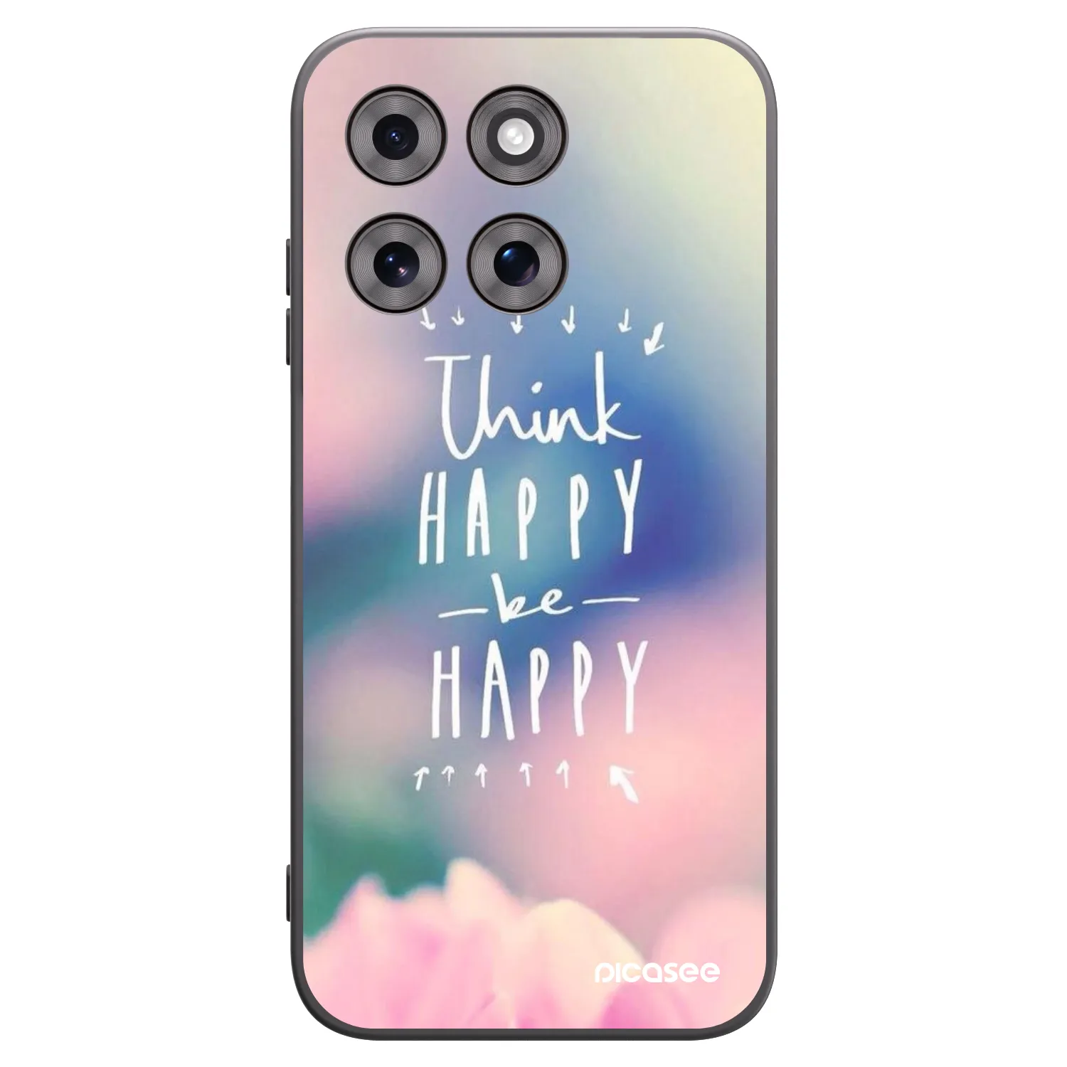 Picasee Motorola Moto G77 Hülle - Schwarzes Silikon - Denke positiv!