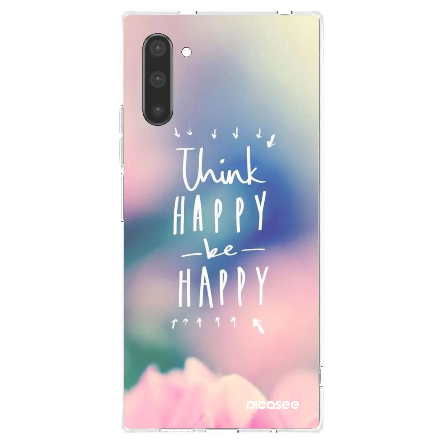 Picasee Samsung Galaxy Note 10 N970F Hülle - Transparentes Silikon - Denke positiv!
