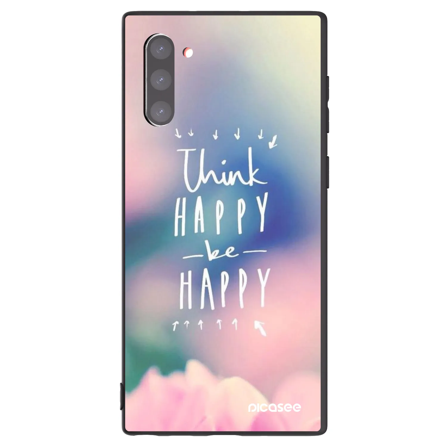 Picasee Samsung Galaxy Note 10 N970F Hülle - Schwarzes Silikon - Denke positiv!