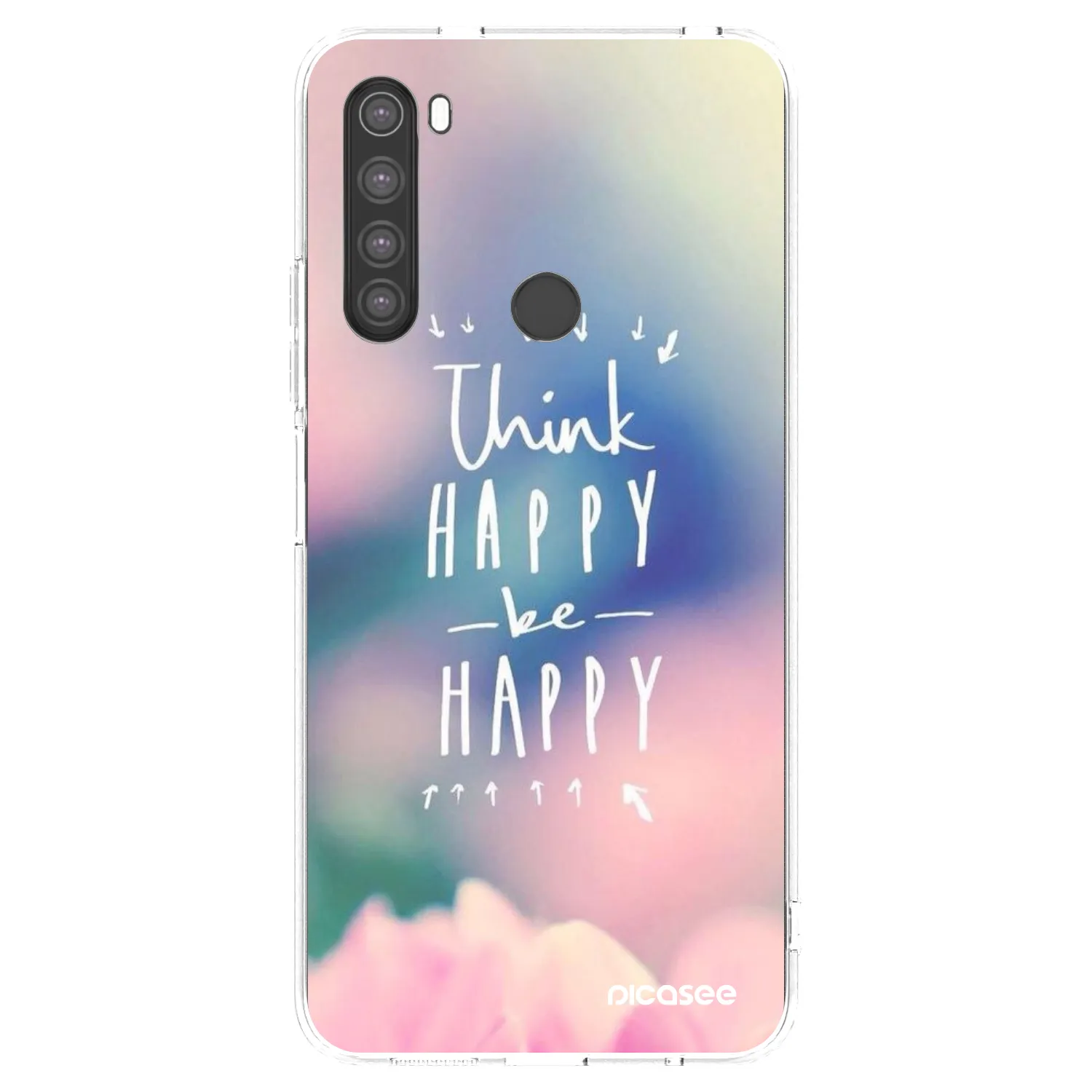 Picasee Xiaomi Redmi Note 8 Hülle - Transparentes Silikon - Denke positiv!