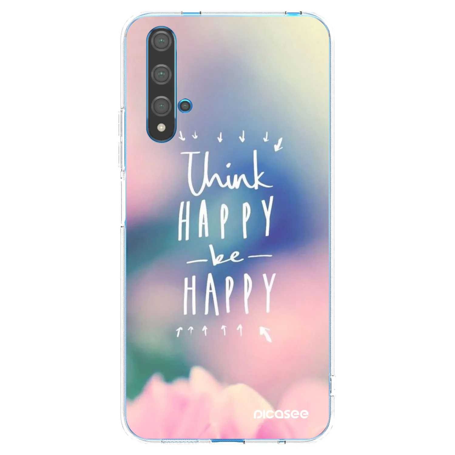 Picasee Huawei Nova 5T Hülle - Transparentes Silikon - Denke positiv!