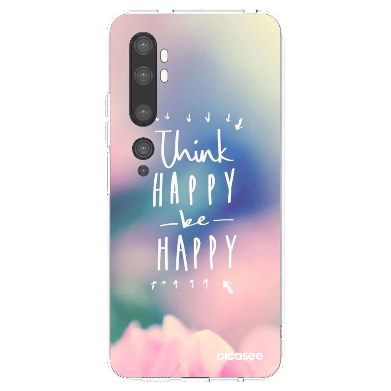Picasee Xiaomi Mi Note 10 (Pro) Hülle - Transparentes Silikon - Denke positiv!