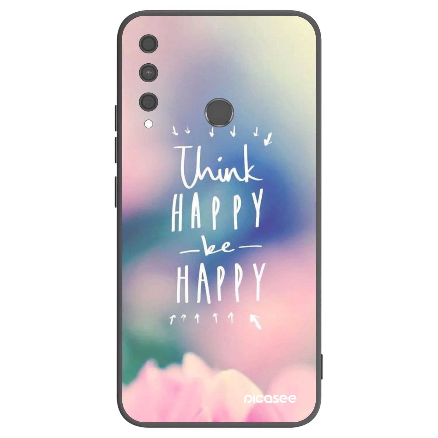 Picasee Huawei P40 Lite E Hülle - Schwarzes Silikon - Denke positiv!