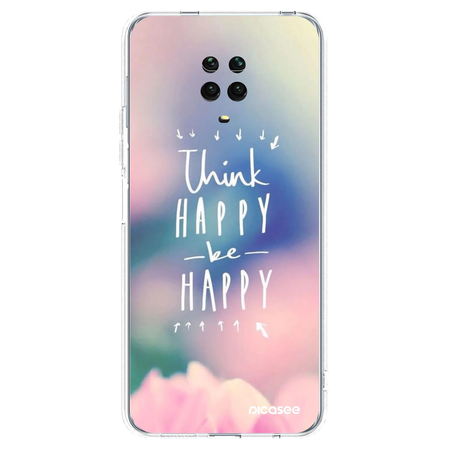 Picasee Xiaomi Redmi Note 9 Pro Hülle - Transparentes Silikon - Denke positiv!