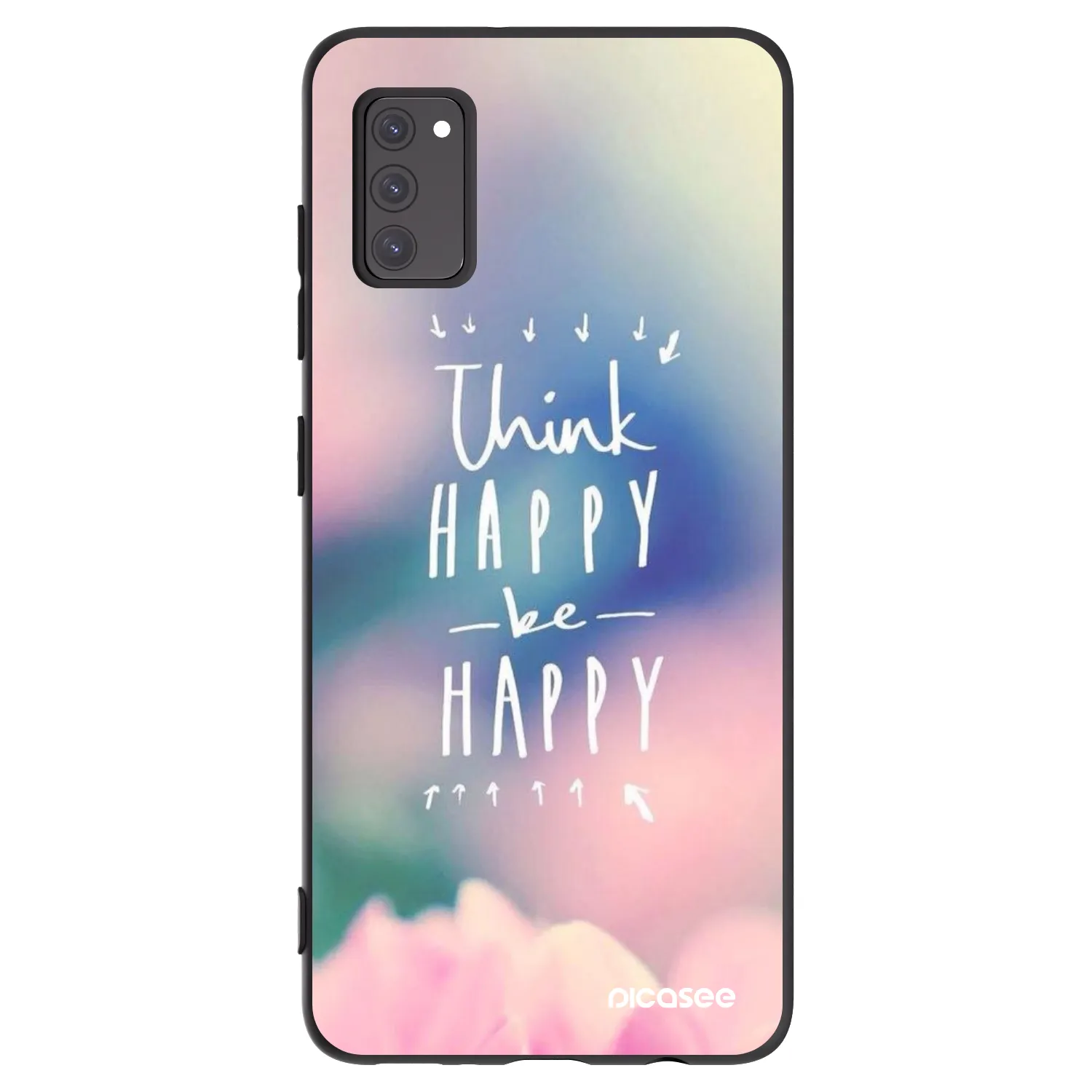 Picasee Samsung Galaxy A41 A415F Hülle - Schwarzes Silikon - Denke positiv!
