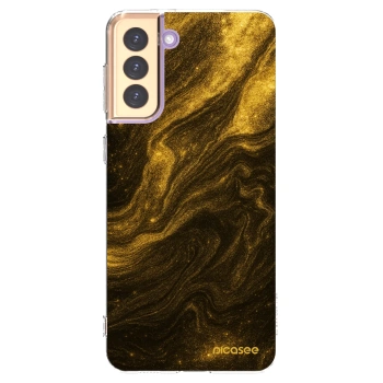 Picasee Samsung Galaxy S21+ 5G G996F Hülle - Transparentes Silikon - Black