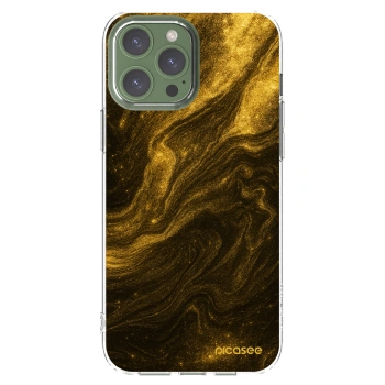 Picasee Apple iPhone 13 Pro Max Hülle - Transparentes Silikon - Black